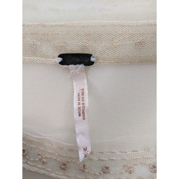 Free People Sheer Embroidered Short Sleeve Top - Picture 5 of 9